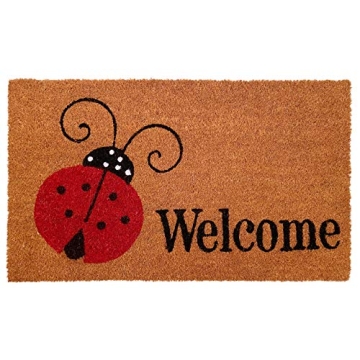 Home and More Ladybug Welcome Doormat for Home Decor