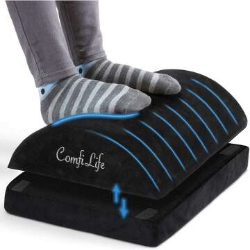 ComfiLife Adjustable Memory Foam Foot Rest – Ergonomic Design for Comfort
