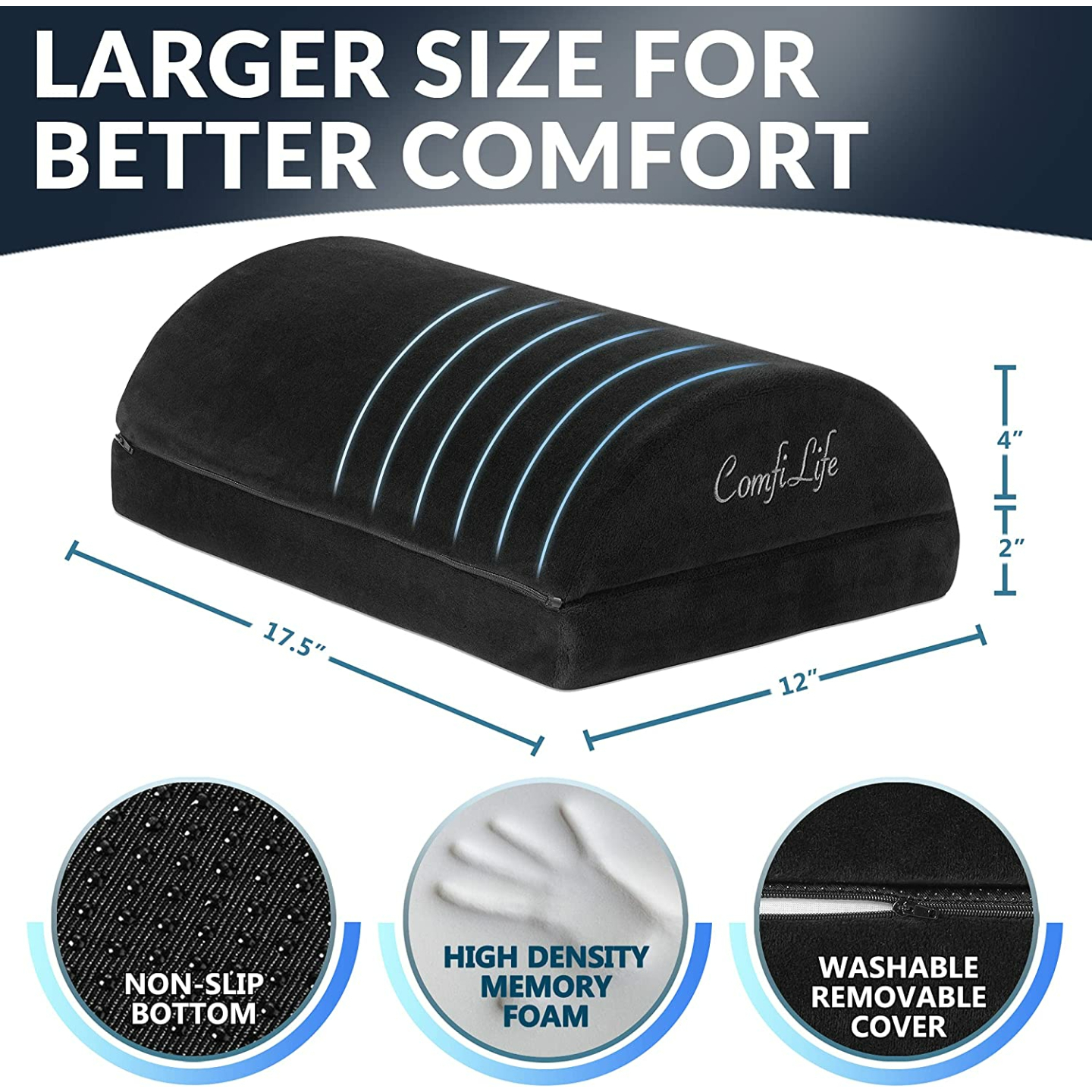 ComfiLife Memory Foam Foot Rest for Office & Gaming