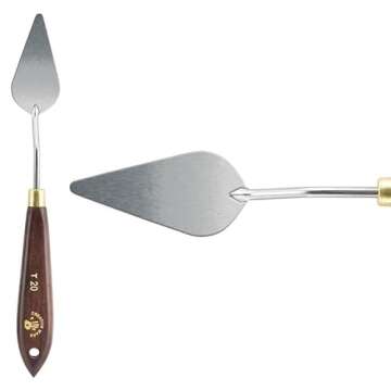 Creative Mark Stainless Steel Palette Knife Painting Tools - Paint Palette with Wooden Handle - Vari...