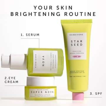 HERBIVORE Super Nova Eye Cream – 5% THD Vitamin C & Caffeine, Reduces Dark Circles & Puffiness, Brightens Eyes, Plant-based, Vegan, Cruelty-free, 15mL / 0.5 oz