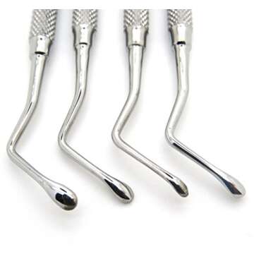 Lucas Curette Dental Set of 4 Surgical Bone Curettes
