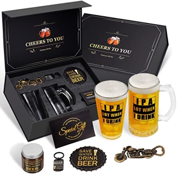 ELSEULAR Beer Gift Basket for Beer Lovers - Unique Men's Gift Box