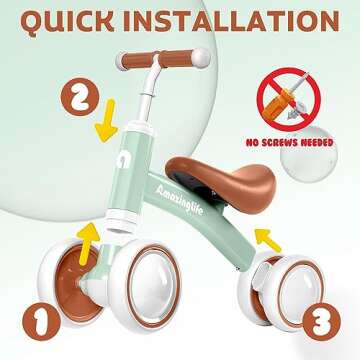 Balance Bike 1 Year Old - Safe, Fun & Easy to Assemble