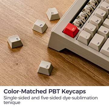 EPOMAKER CIDOO V75 VIA Wireless Aluminum Mechanical Keyboard, 75% Gasket Gaming Keyboard, Bluetooth/2.4Ghz/USB-C Creamy Keyboard, with South-Facing LED, Rotary Knob, Poron Foam for Mac Win