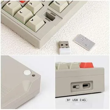 EPOMAKER CIDOO V75 VIA Wireless Aluminum Mechanical Keyboard, 75% Gasket Gaming Keyboard, Bluetooth/2.4Ghz/USB-C Creamy Keyboard, with South-Facing LED, Rotary Knob, Poron Foam for Mac Win