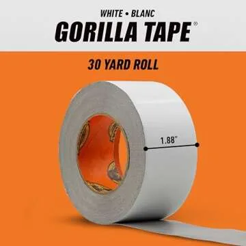 Gorilla Tape, White Duct Tape - Heavy Duty Strength