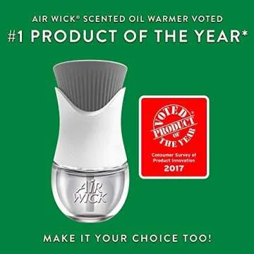 Air Wick plug in Scented Oil Warmer, White, Essential Oils, Air Freshener, 2 Count (Pack of 1)