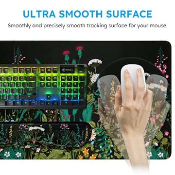 iCasso 4-in-1 Large Ergonomic Mouse Pad and Wrist Rest Set