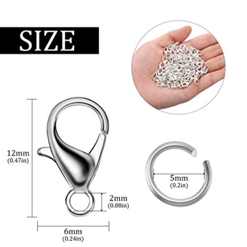 600-Piece Jewelry Making Set - Clasps & Jump Rings