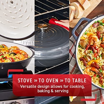 T-fal Enameled Cast Iron Casserole Dish 3.5 Quart