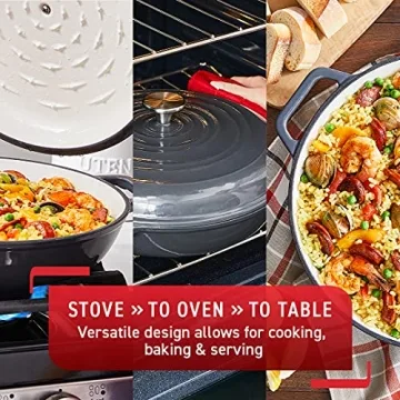 T-fal Enameled Cast Iron Casserole Dish 3.5 Quart