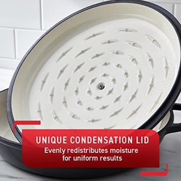 T-fal Enameled Cast Iron Casserole Dish 3.5 Quart