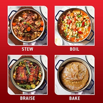 T-fal Enameled Cast Iron Casserole Dish 3.5 Quart