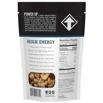 Power Up Premium Trail Mix - High Energy Trail Mix 14oz, Gluten Free, Vegan, Non-GMO