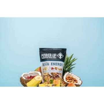 Power Up Premium Trail Mix - High Energy Trail Mix 14oz, Gluten Free, Vegan, Non-GMO