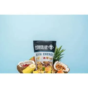 Power Up Premium Trail Mix - High Energy Trail Mix 14oz, Gluten Free, Vegan, Non-GMO
