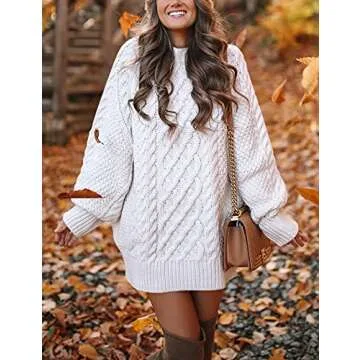 Lady Rabbit Oversized Sweater Dress for Effortless Style