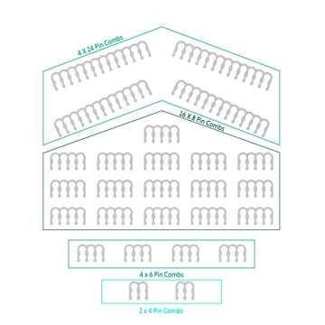 LINKUP - Combs for PSU Cable Extension | 4 x 24 P | 16 x 8 P | 4 x 6 P | Semi Clear