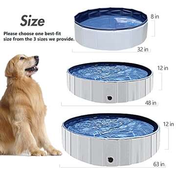 Juegoal Foldable Dog Pet Bath Pool for Kids & Pets