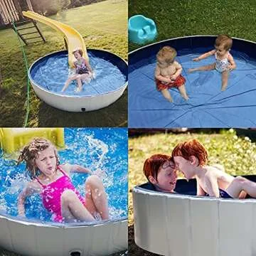 Juegoal Foldable Dog Pet Bath Pool for Kids & Pets