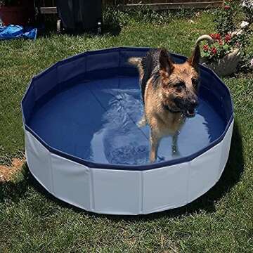 Juegoal Foldable Dog Pet Bath Pool for Kids & Pets