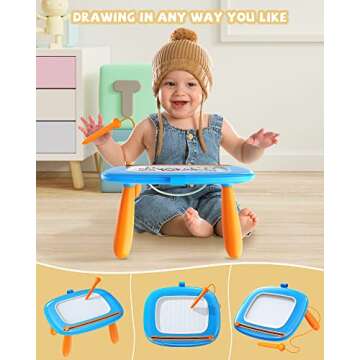 Toddlers Toys Age 1-2, Gift for 1 2 Year Old Toddler Boy Girl, Magnetic Drawing Board for Preschool ...