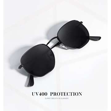 KALIYADI Polarized Square Sunglasses for Men and Women