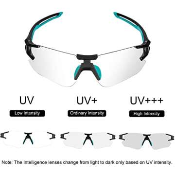 ROCKBROS Cycling Sunglasses Photochromic Bike Glasses for Men Women Sports Goggles UV Protection