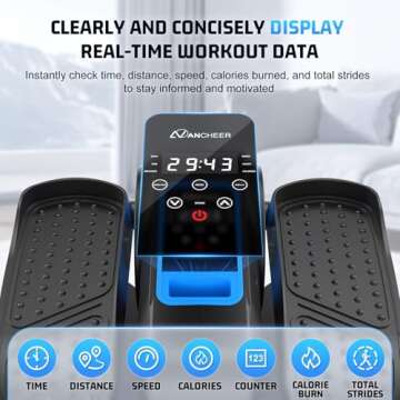 ANCHEER Under Desk Elliptical, Electric Leg Exerciser While Sitting for Seniors, Fully Assembled Motorized Ellipse Leg Exerciser Seated Elliptical Machine with 12 Adjustable Speeds