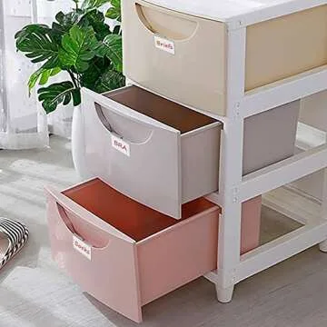 Meetory 50 PCS Clear Plastic Label Holders for Wire Shelf Retail Price Label, Basket Bin Labels Clip On, Labels for Storage Bins, Merchandise Sign Display Holder for Supermarket