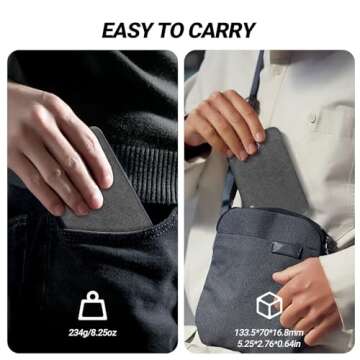 COOFLY Portable Charger, 10000mAh 5V/3A Power Bank, USB C in&Out High-Speed Charging Battery Pack Po...