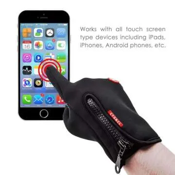 CYG&CL Outdoor Winter Touchscreen Warm Gloves - Adjustable Size for All Sports