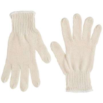 Liberty Glove & Safety K4517Q/L Cotton/Polyester Regular Weight Plain Seamless Knit Glove with Elast...