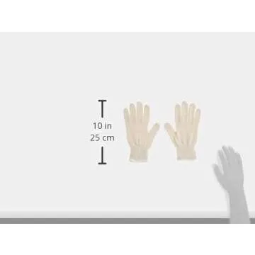 Liberty Glove & Safety K4517Q/L Cotton/Polyester Regular Weight Plain Seamless Knit Glove with Elastic String Knit Wrist, Large, Natural White (Pack of 12)