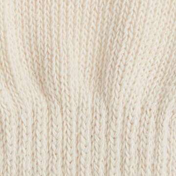 Liberty Glove & Safety K4517Q/L Cotton/Polyester Regular Weight Plain Seamless Knit Glove with Elastic String Knit Wrist, Large, Natural White (Pack of 12)