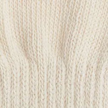 Liberty Glove & Safety K4517Q/L Cotton/Polyester Regular Weight Plain Seamless Knit Glove with Elastic String Knit Wrist, Large, Natural White (Pack of 12)