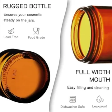 Premium Amber Glass Jars for Kitchen & Bathroom Storage