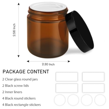 Premium Amber Glass Jars for Kitchen & Bathroom Storage