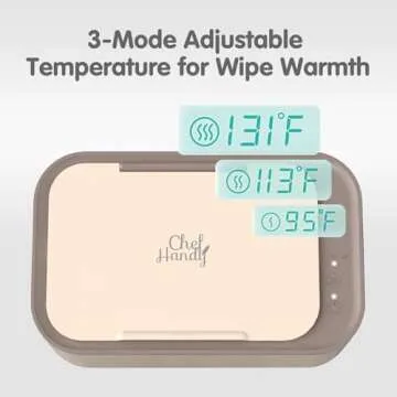 Baby Wipe Warmer, Wipe Warmer and Baby Wet Wipes Dispenser, 3 Mode Temp Control, Large Capacity, Evenly Overall Heating, Silence for Babies, Portable Diaper Wipe Warmer with Changing Light (Yellow)