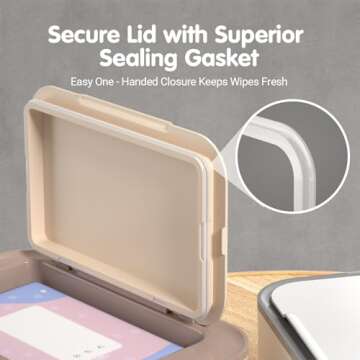 Baby Wipe Warmer, Wipe Warmer and Baby Wet Wipes Dispenser, 3 Mode Temp Control, Large Capacity, Evenly Overall Heating, Silence for Babies, Portable Diaper Wipe Warmer with Changing Light (Yellow)