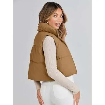 Lightweight Crop Puffer Vest for Stylish Women
