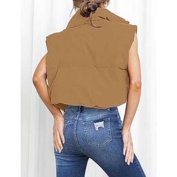 Lightweight Crop Puffer Vest for Stylish Women