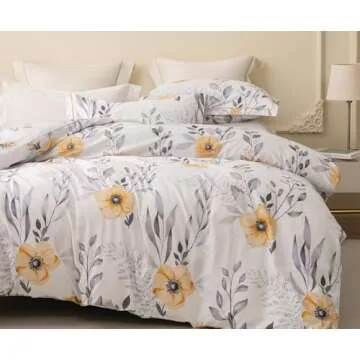 SLEEPBELLA King Size Black and Yellow Duvet Cover Set