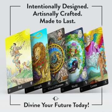AstroMatrix Tarot Deck with Comprehensive Guide – Modern Symbolism and Enhanced Digital Interpreta...