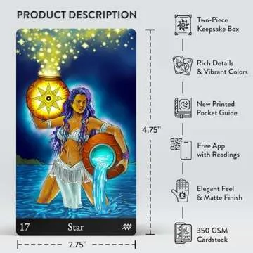 AstroMatrix Tarot Deck with Comprehensive Guide – Modern Symbolism and Enhanced Digital Interpretations for All Levels