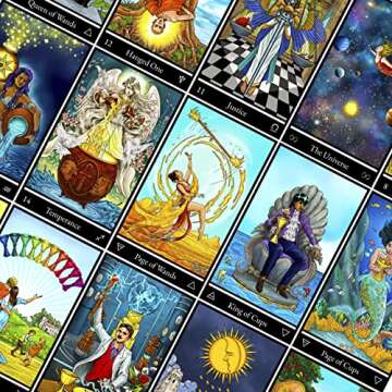 AstroMatrix Tarot Deck with Comprehensive Guide – Modern Symbolism and Enhanced Digital Interpretations for All Levels