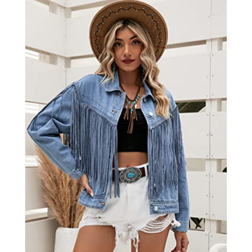 Vetinee Fringe Jacket for Women - Stylish Western Wear