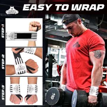 Bear Grips Weightlifting Wrist Wraps with Extra Support