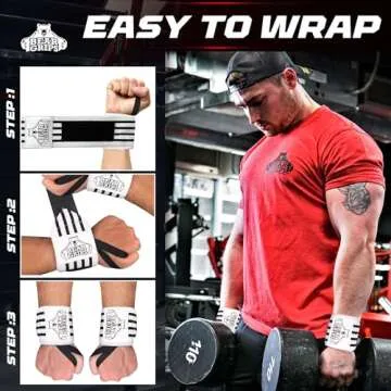 Bear Grips Weightlifting Wrist Wraps with Extra Support